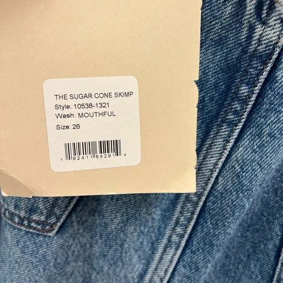 NWT Mother Denim SNACKS The Sugar Cone Skimp Wide Leg Jeans Mouthful 26